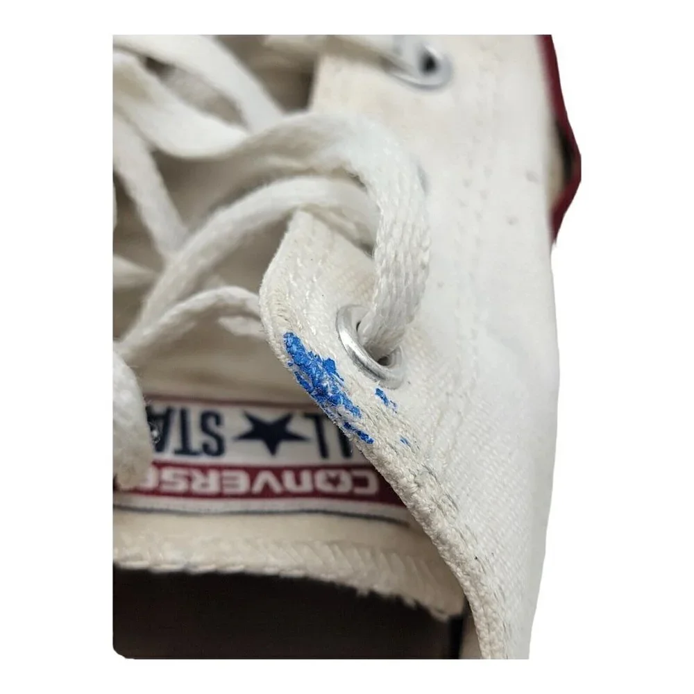 Converse Chuck Taylor All Star Kids 3 OX Skate Shoes White Red 3J256 Lace Up
